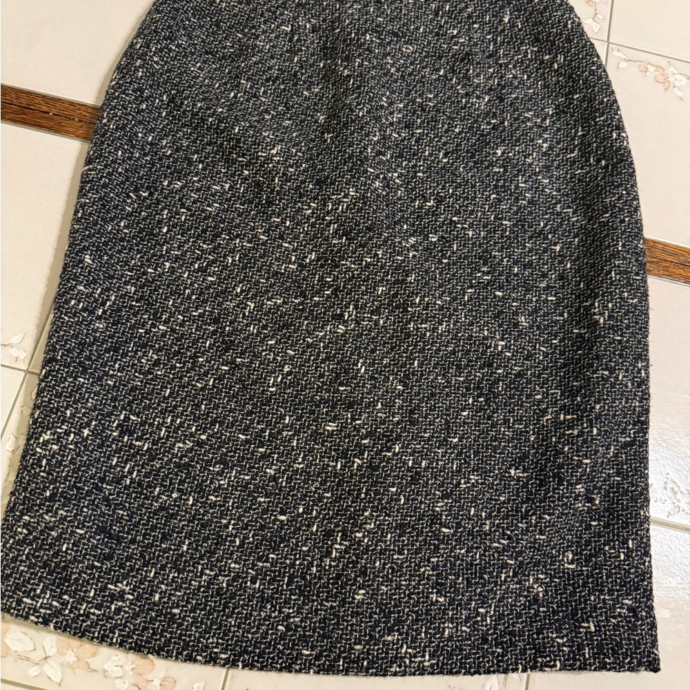 Ellen Tracy Pencil Skirt Classic Black Tweed Pencil Skirt